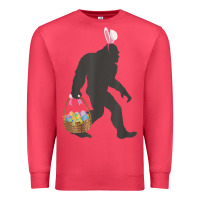 Cardinal funny bigfoot easter design with easter basket and bigfoot t shirt Premium Sweatshirt - linhVisuals