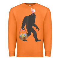 Carrot funny bigfoot easter design with easter basket and bigfoot t shirt Premium Sweatshirt - linhVisuals