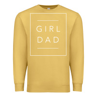 Antique Gold father of girls tee, proud new girl dad t shirt Premium Sweatshirt - linhVisuals