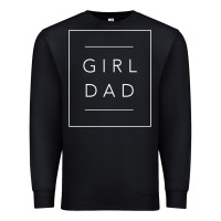 Black father of girls tee, proud new girl dad t shirt Premium Sweatshirt - linhVisuals