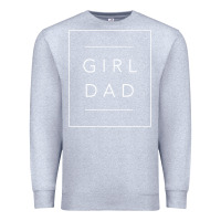 Heather Grey father of girls tee, proud new girl dad t shirt Premium Sweatshirt - linhVisuals