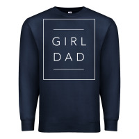 Navy father of girls tee, proud new girl dad t shirt Premium Sweatshirt - linhVisuals