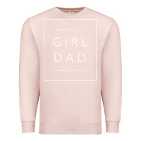 Pale Pink father of girls tee, proud new girl dad t shirt Premium Sweatshirt - linhVisuals