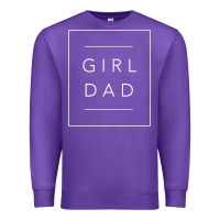 Purple father of girls tee, proud new girl dad t shirt Premium Sweatshirt - linhVisuals