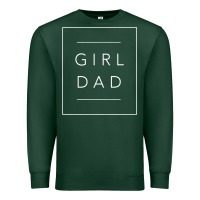 Sports Green father of girls tee, proud new girl dad t shirt Premium Sweatshirt - linhVisuals