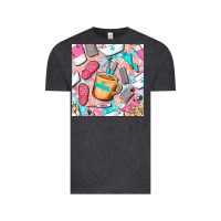 Vintage Black hospital nurse coffee cups with leopard seamless pattern bbs Vintage Tee - BundleAndBundleShop