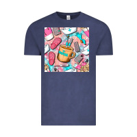 Vintage Denim hospital nurse coffee cups with leopard seamless pattern bbs Vintage Tee - BundleAndBundleShop