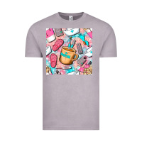 Vintage Zinc hospital nurse coffee cups with leopard seamless pattern bbs Vintage Tee - BundleAndBundleShop