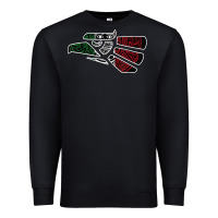 Black hecho en mexico aztec calendar mexican eagle t shirt Premium Sweatshirt - linhVisuals