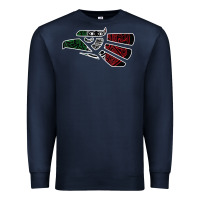 Navy hecho en mexico aztec calendar mexican eagle t shirt Premium Sweatshirt - linhVisuals