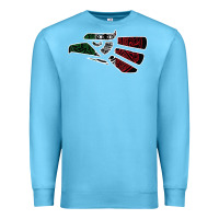 Ocean Blue hecho en mexico aztec calendar mexican eagle t shirt Premium Sweatshirt - linhVisuals