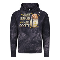 Cloud Black Half Human Half Coffee Vintage Hoodie - CowhideDigitalArt