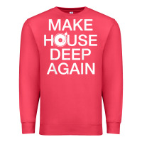 Cardinal make house deep again house music turntable t shirt Premium Sweatshirt - linhVisuals