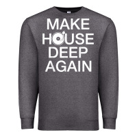 Charcoal Heather make house deep again house music turntable t shirt Premium Sweatshirt - linhVisuals