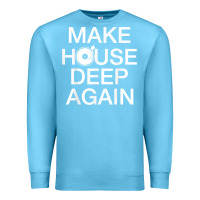 Ocean Blue make house deep again house music turntable t shirt Premium Sweatshirt - linhVisuals
