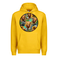 Lemon Highland Cow Pattern Premium Hoodie - Jasminsmagicworld