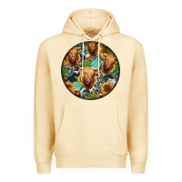 Pina Colada Highland Cow Pattern Premium Hoodie - Jasminsmagicworld