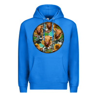 True Royal Highland Cow Pattern Premium Hoodie - Jasminsmagicworld
