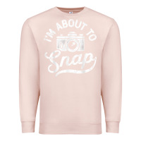 Pale Pink i'm about to snap photography photographer camera men women t shirt Premium Sweatshirt - linhVisuals