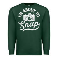 Sports Green i'm about to snap photography photographer camera men women t shirt Premium Sweatshirt - linhVisuals