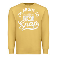 Antique Gold i'm about to snap photography photographer camera men women t shirt Premium Sweatshirt - linhVisuals