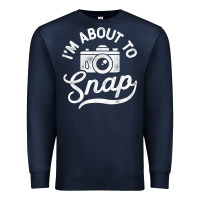 Navy i'm about to snap photography photographer camera men women t shirt Premium Sweatshirt - linhVisuals