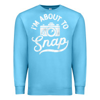 Ocean Blue i'm about to snap photography photographer camera men women t shirt Premium Sweatshirt - linhVisuals