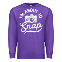 Purple i'm about to snap photography photographer camera men women t shirt Premium Sweatshirt - linhVisuals