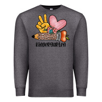 Charcoal Heather peace love kindergarten Premium Sweatshirt - JahusDesignShop