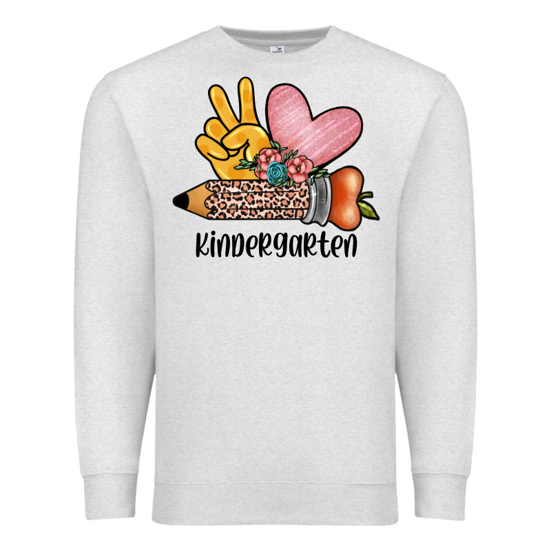 Peace Love Kindergarten Premium Sweatshirt by JahusDesignShop | Teevron