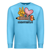 Ocean Blue peace love kindergarten Premium Sweatshirt - JahusDesignShop