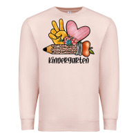 Pale Pink peace love kindergarten Premium Sweatshirt - JahusDesignShop