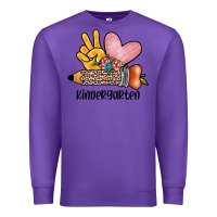 Purple peace love kindergarten Premium Sweatshirt - JahusDesignShop