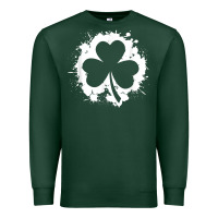 Sports Green irish pride clover leaf  saint irish pats st. patrick's day t shirt Premium Sweatshirt - linhVisuals
