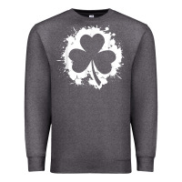 Charcoal Heather irish pride clover leaf  saint irish pats st. patrick's day t shirt Premium Sweatshirt - linhVisuals