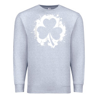 Heather Grey irish pride clover leaf  saint irish pats st. patrick's day t shirt Premium Sweatshirt - linhVisuals