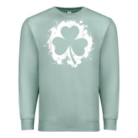 Seafoam irish pride clover leaf  saint irish pats st. patrick's day t shirt Premium Sweatshirt - linhVisuals