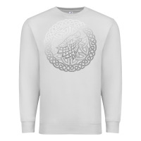 Dove Grey ireland celtic knotwork design ornament wolf original celtic pullover Premium Sweatshirt - linhVisuals