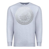 Heather Grey ireland celtic knotwork design ornament wolf original celtic pullover Premium Sweatshirt - linhVisuals