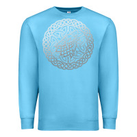 Ocean Blue ireland celtic knotwork design ornament wolf original celtic pullover Premium Sweatshirt - linhVisuals