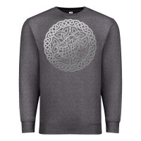 Charcoal Heather ireland celtic knotwork design ornament wolf original celtic pullover Premium Sweatshirt - linhVisuals
