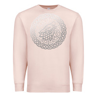 Pale Pink ireland celtic knotwork design ornament wolf original celtic pullover Premium Sweatshirt - linhVisuals