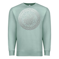 Seafoam ireland celtic knotwork design ornament wolf original celtic pullover Premium Sweatshirt - linhVisuals