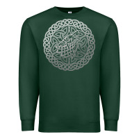 Sports Green ireland celtic knotwork design ornament wolf original celtic pullover Premium Sweatshirt - linhVisuals