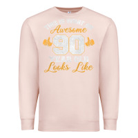 Pale Pink 90th birthday novelty gift awesome 90 year old t shirt Premium Sweatshirt - linhVisuals