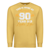 Antique Gold 90th birthday novelty gift awesome 90 year old t shirt Premium Sweatshirt - linhVisuals