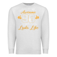 Oatmeal Heather 90th birthday novelty gift awesome 90 year old t shirt Premium Sweatshirt - linhVisuals