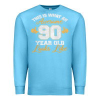 Ocean Blue 90th birthday novelty gift awesome 90 year old t shirt Premium Sweatshirt - linhVisuals