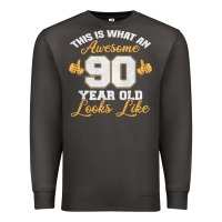 Smoke 90th birthday novelty gift awesome 90 year old t shirt Premium Sweatshirt - linhVisuals