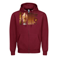 Burgundy melanin coffee Zipper Hoodie - JahusDesignShop